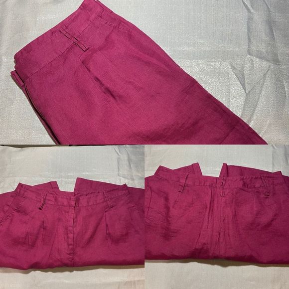 Spiegel Pants - Spiegel burgundy linen shorts size 14